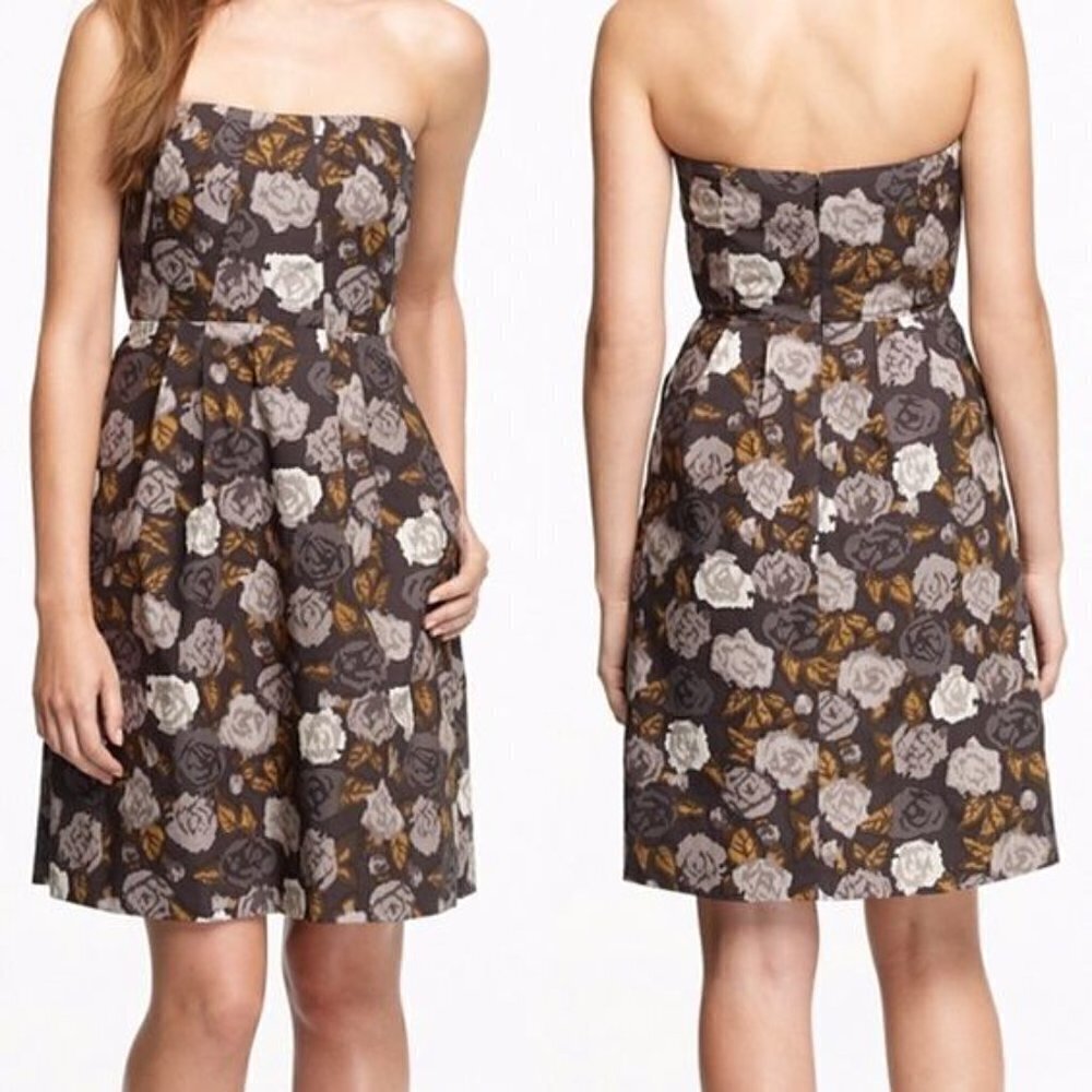 J. Crew Marielle Solstice Strapless Cocktail Dress Size 4